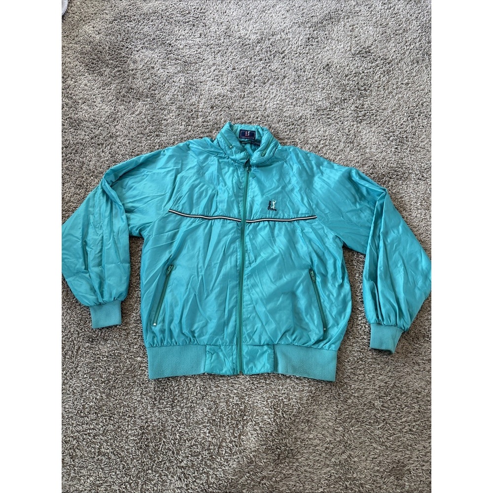 Mens VTG 90s PGA TOUR Nylon Hoodie Windbreaker Golf Jacket Ski Large L - Picture 1 of 5